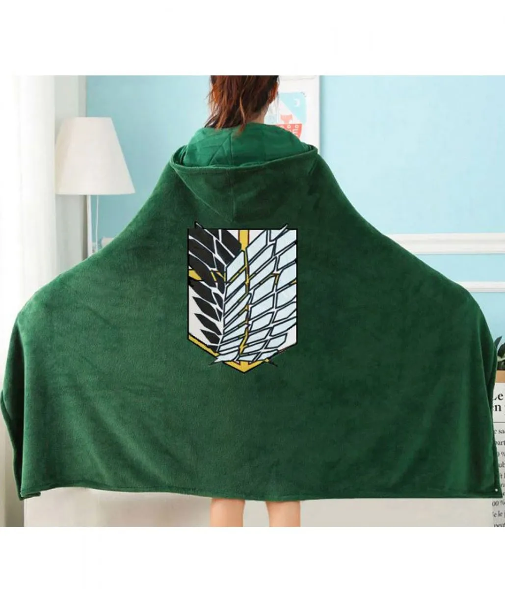 Scouting Legion Attack on Titan Blanket Green Cape