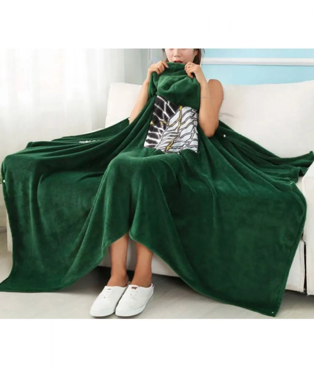 Scouting Legion Attack on Titan Blanket Green Cape