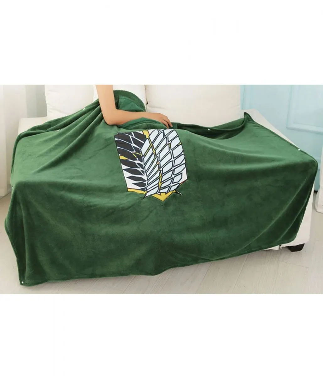 Scouting Legion Attack on Titan Blanket Green Cape