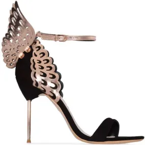 Sophia Webster Evangeline 100mm butterfly ankle sandals Black