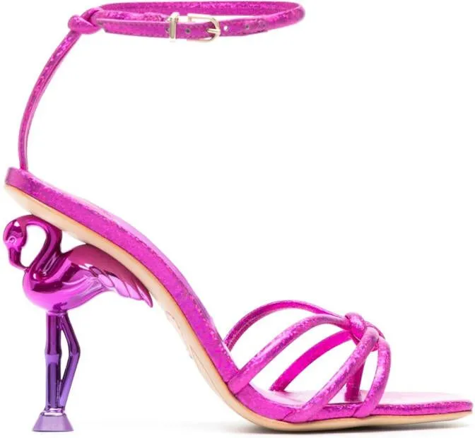 Sophia Webster Flo flamingo 115mm confetti sandals Pink