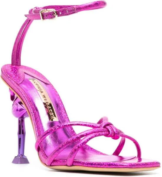 Sophia Webster Flo flamingo 115mm confetti sandals Pink