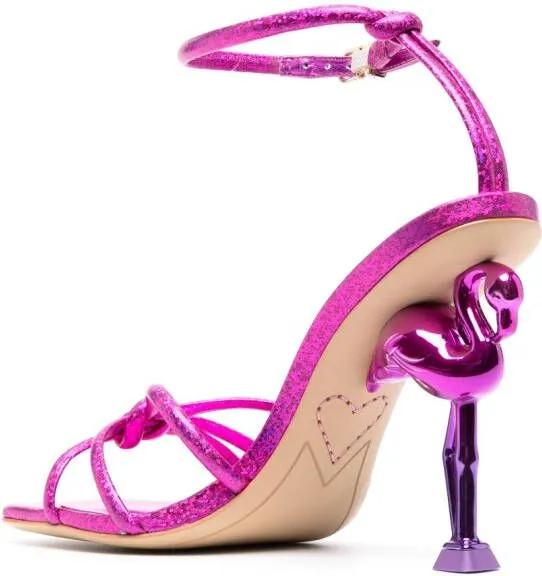 Sophia Webster Flo flamingo 115mm confetti sandals Pink