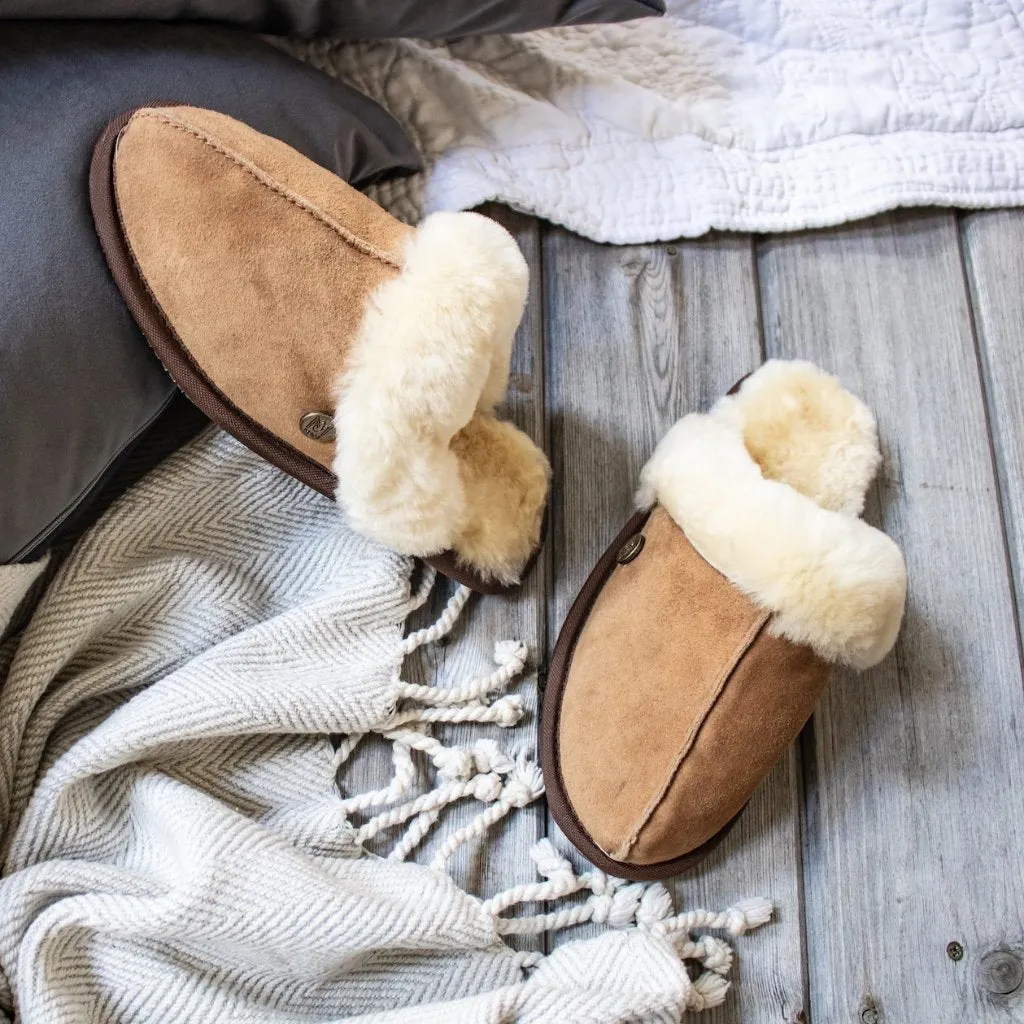 Tan Sheepskin Slippers