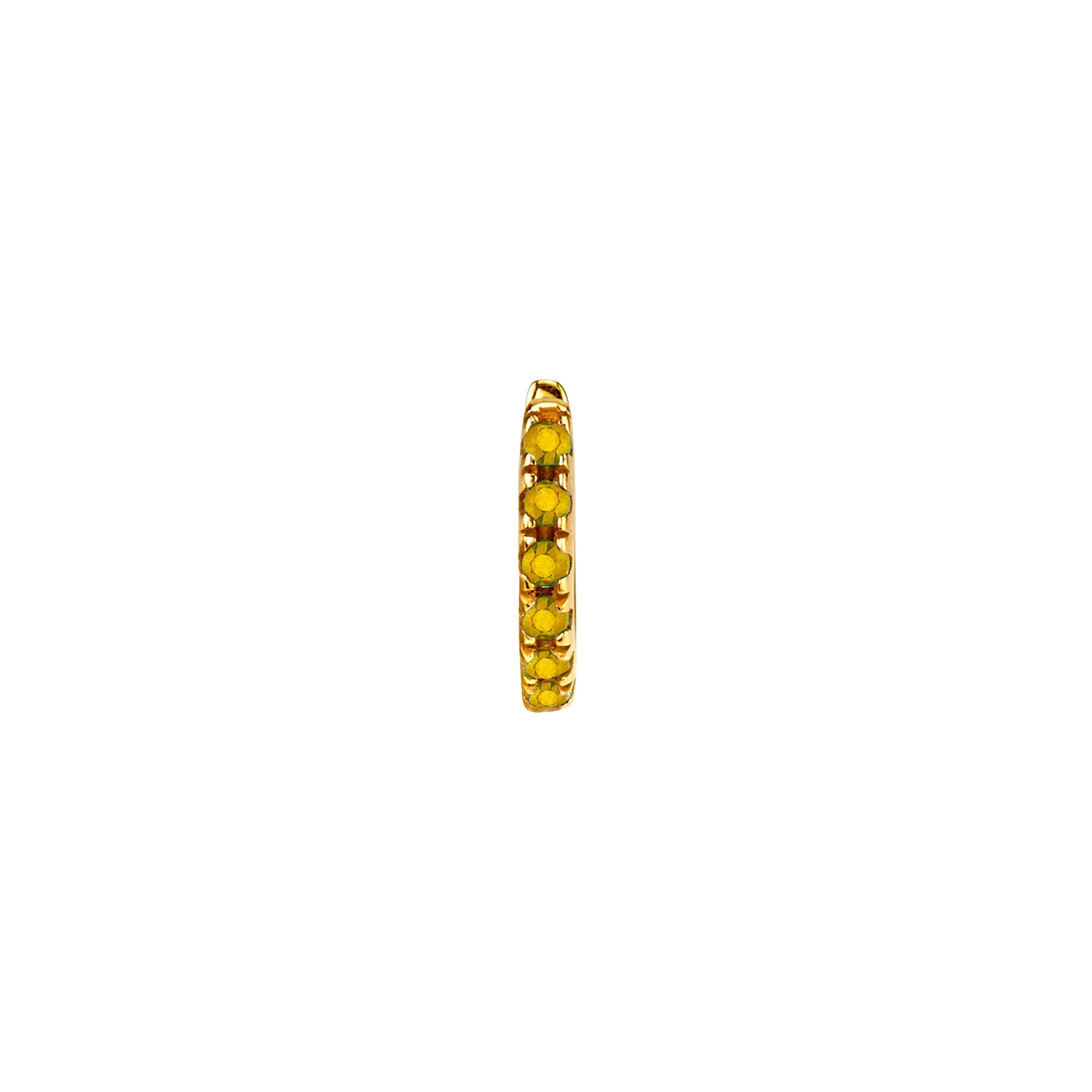 The Huggie -Yellow Sapphire / 14k Yellow Gold