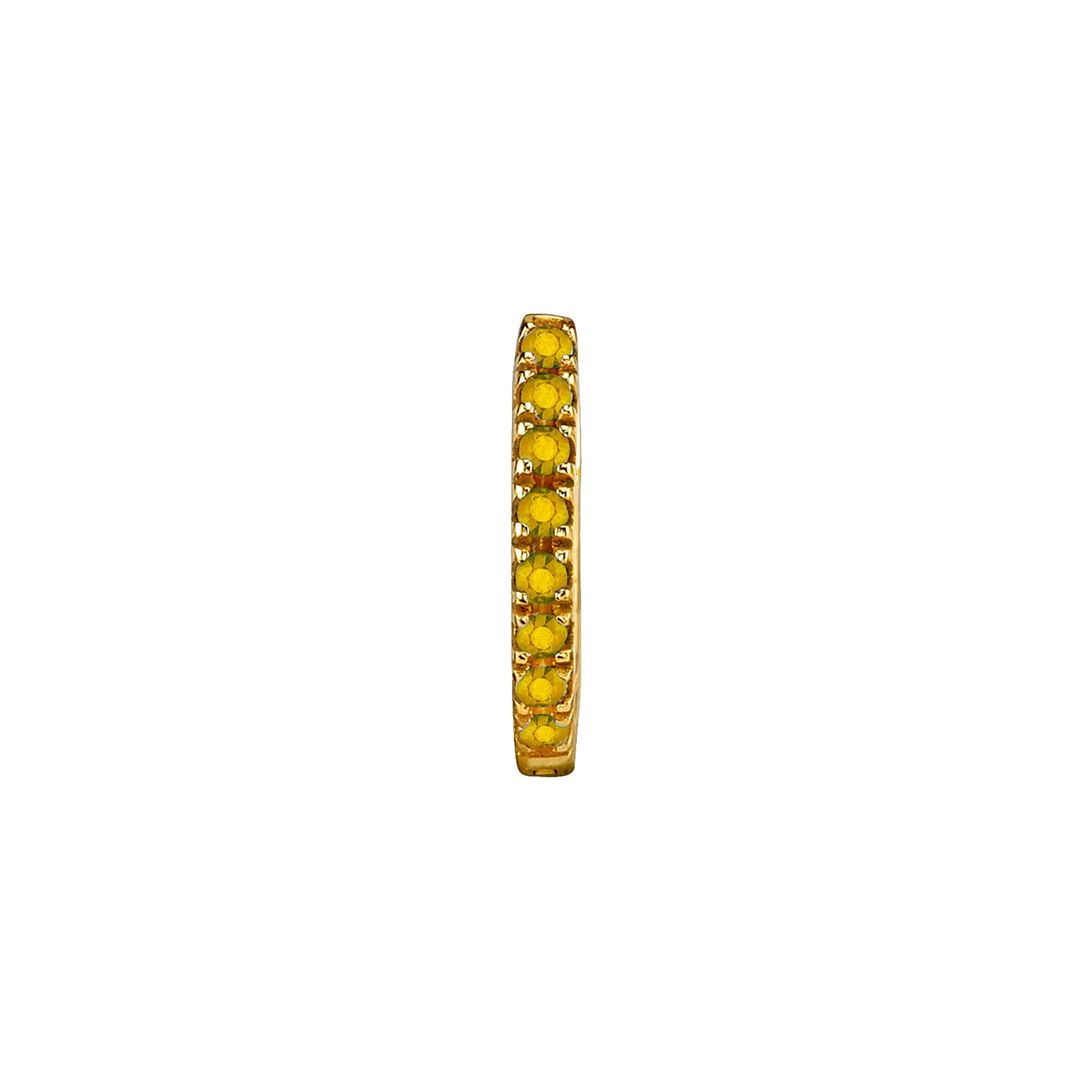 The Huggie -Yellow Sapphire / 14k Yellow Gold