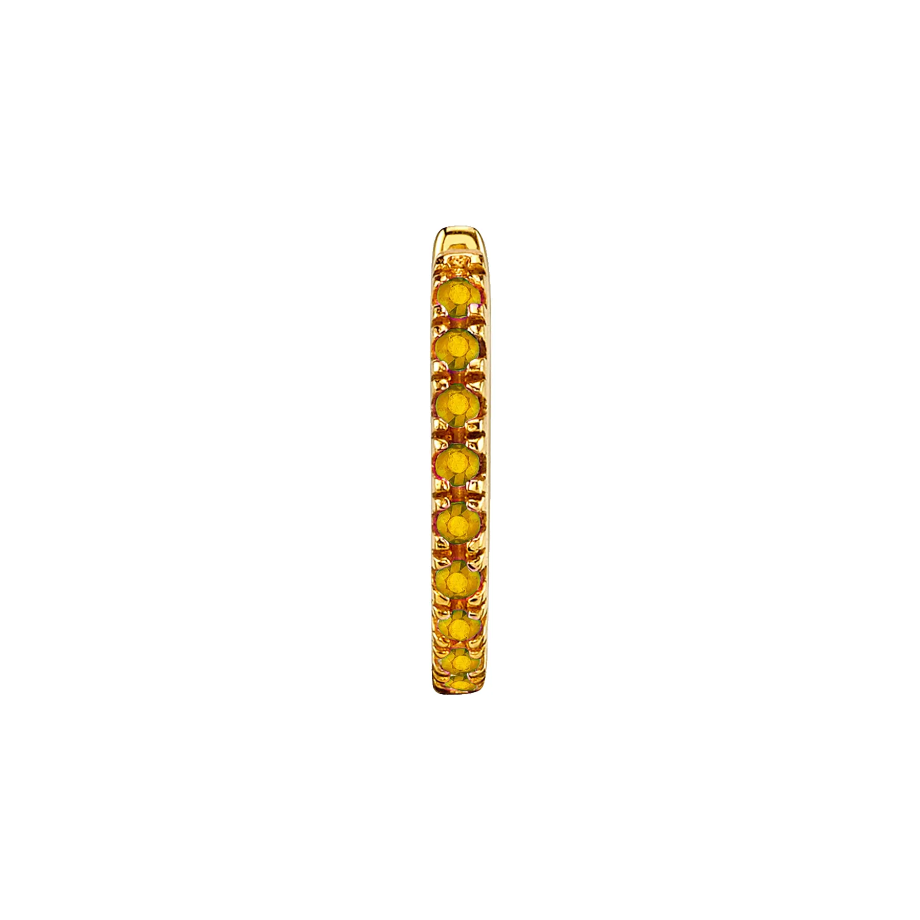 The Huggie -Yellow Sapphire / 14k Yellow Gold