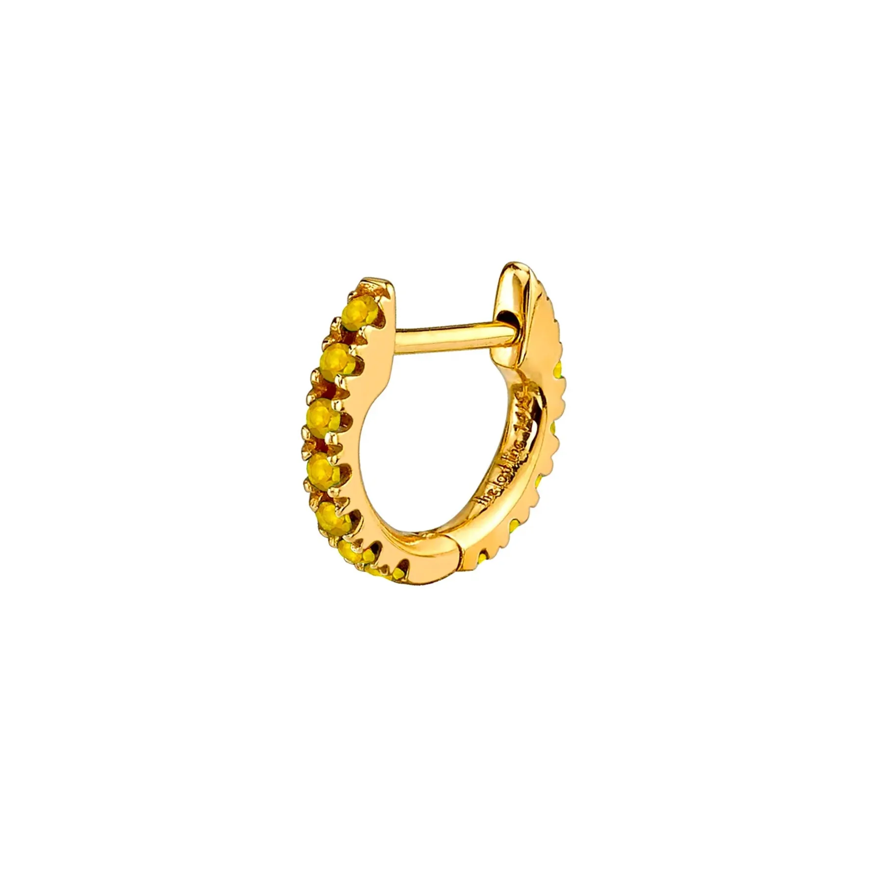 The Huggie -Yellow Sapphire / 14k Yellow Gold