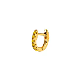 The Huggie -Yellow Sapphire / 14k Yellow Gold