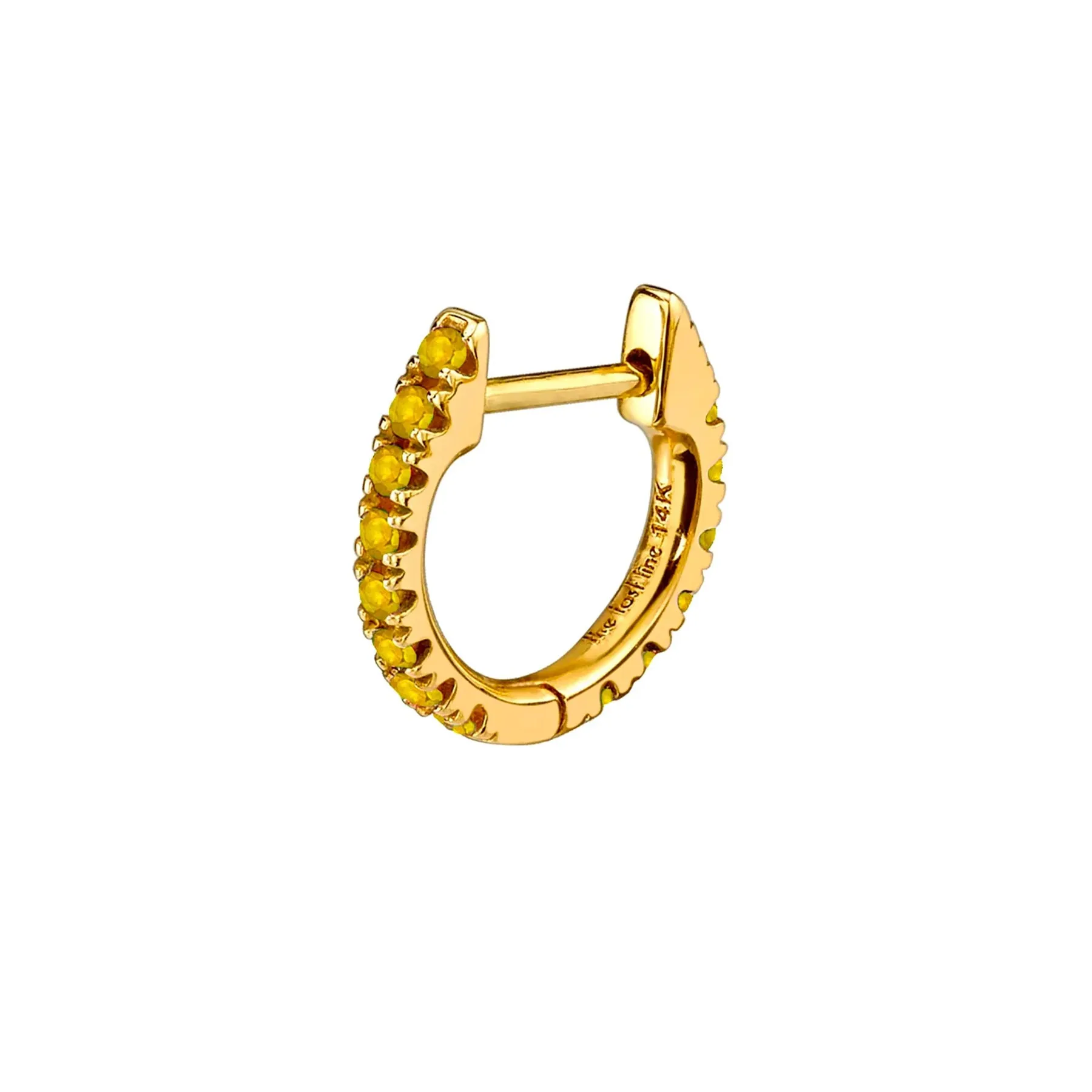 The Huggie -Yellow Sapphire / 14k Yellow Gold