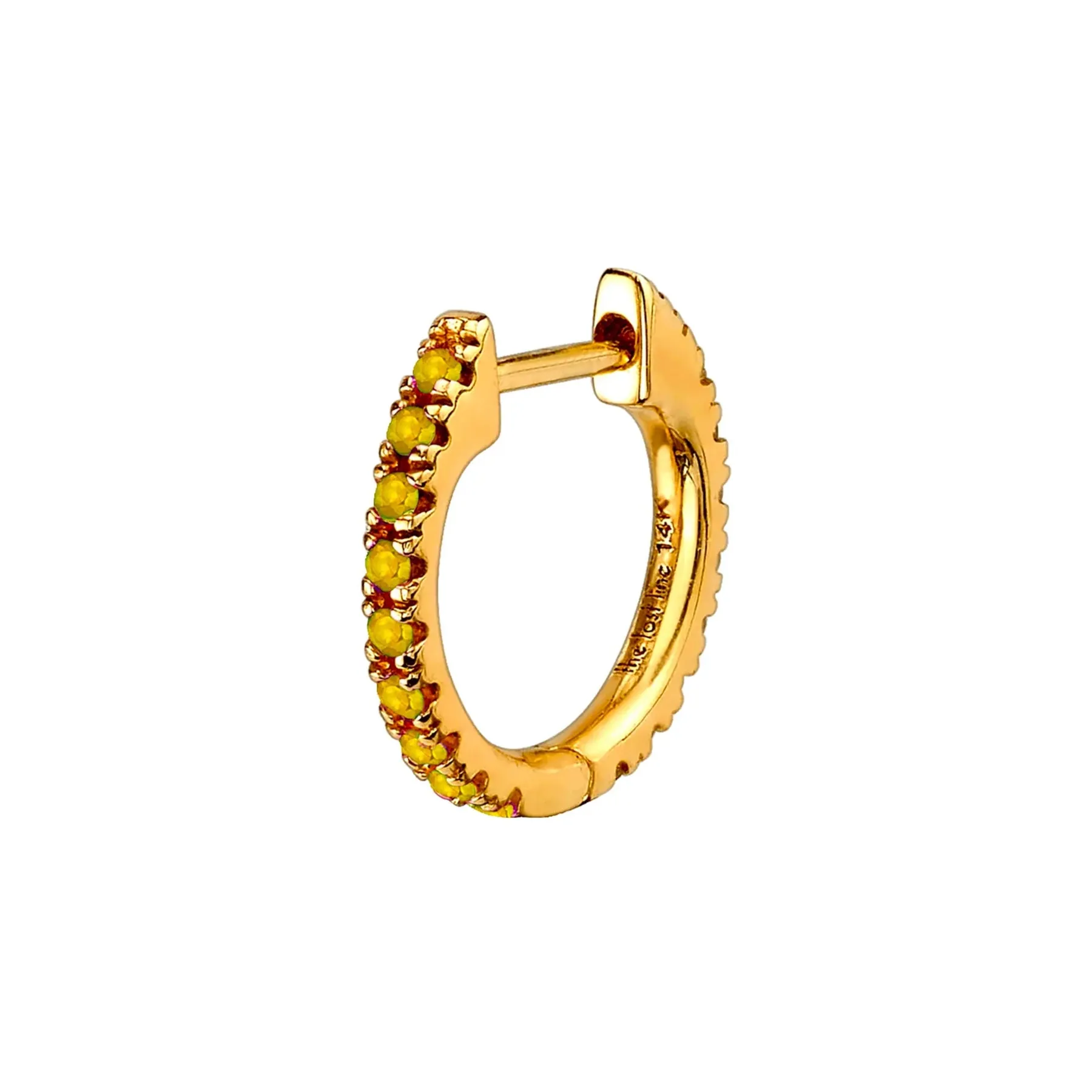 The Huggie -Yellow Sapphire / 14k Yellow Gold