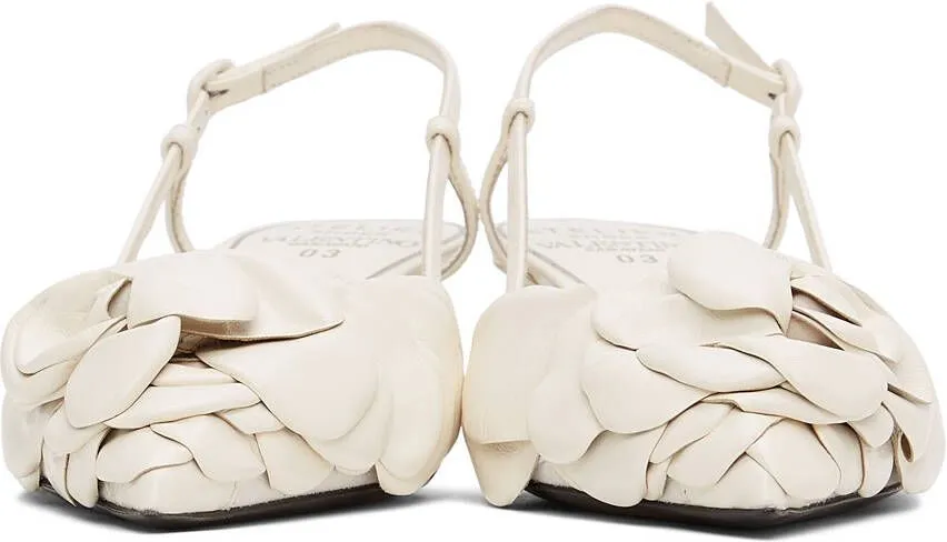 Valentino Garavani White 03 Rose Edition Atelier Petal Heels