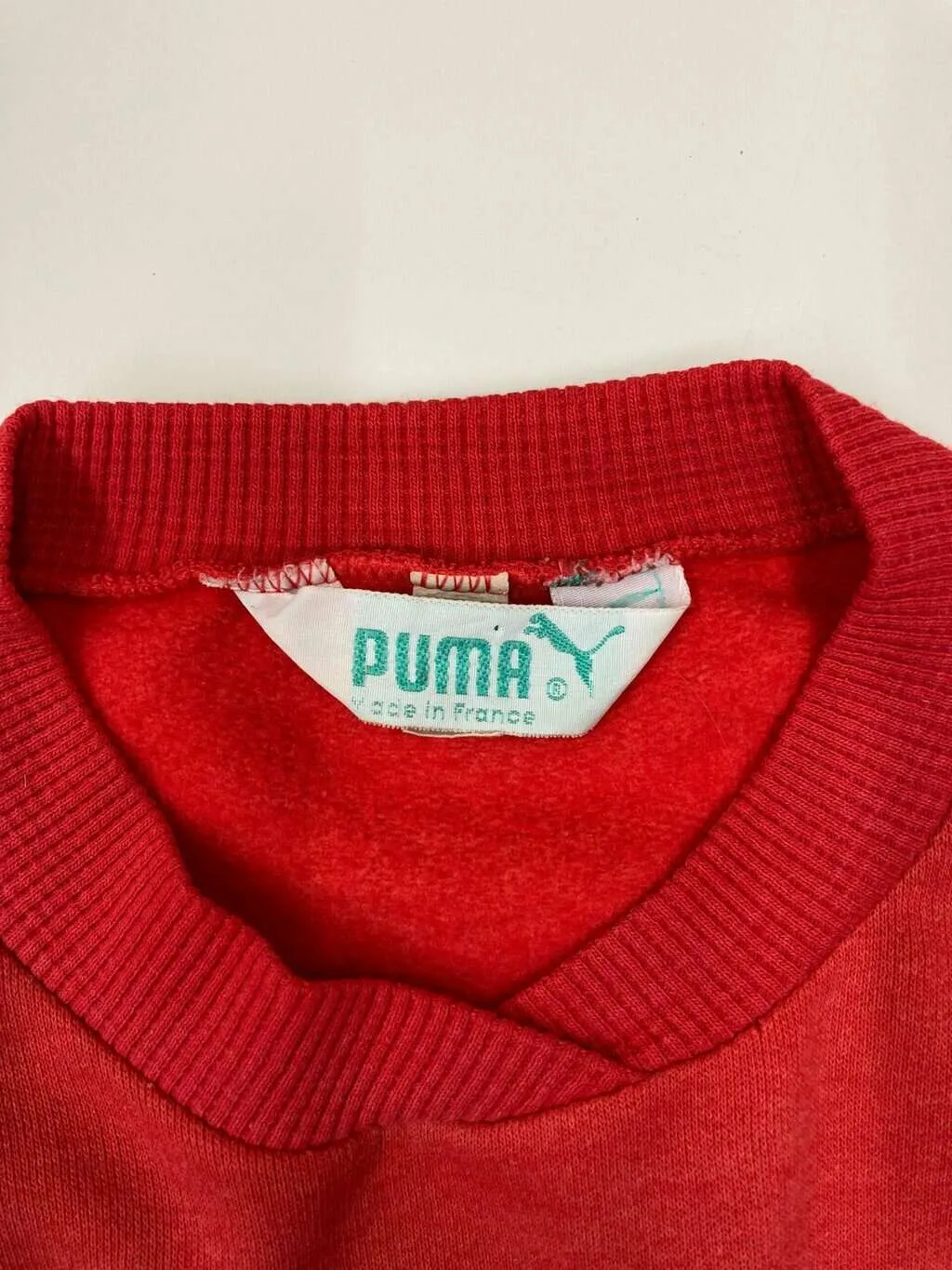 Vintage 80s Puma sweatshirt from French fire fighters with Sappers Pompiers logo. Rare. Made in France – Medium / Large