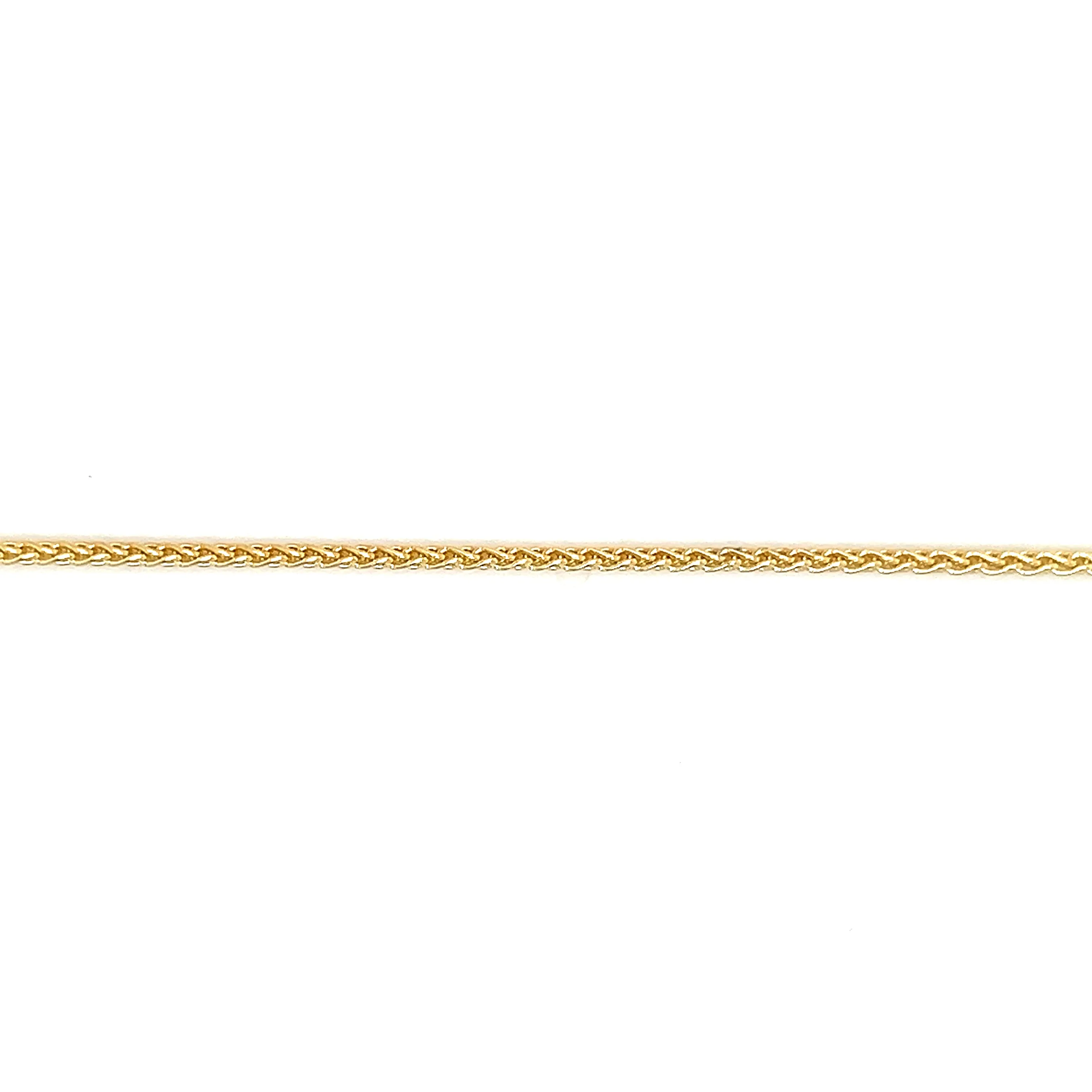 Wheat Chain 1.5mm with 20in Length in 14K Yellow Gold