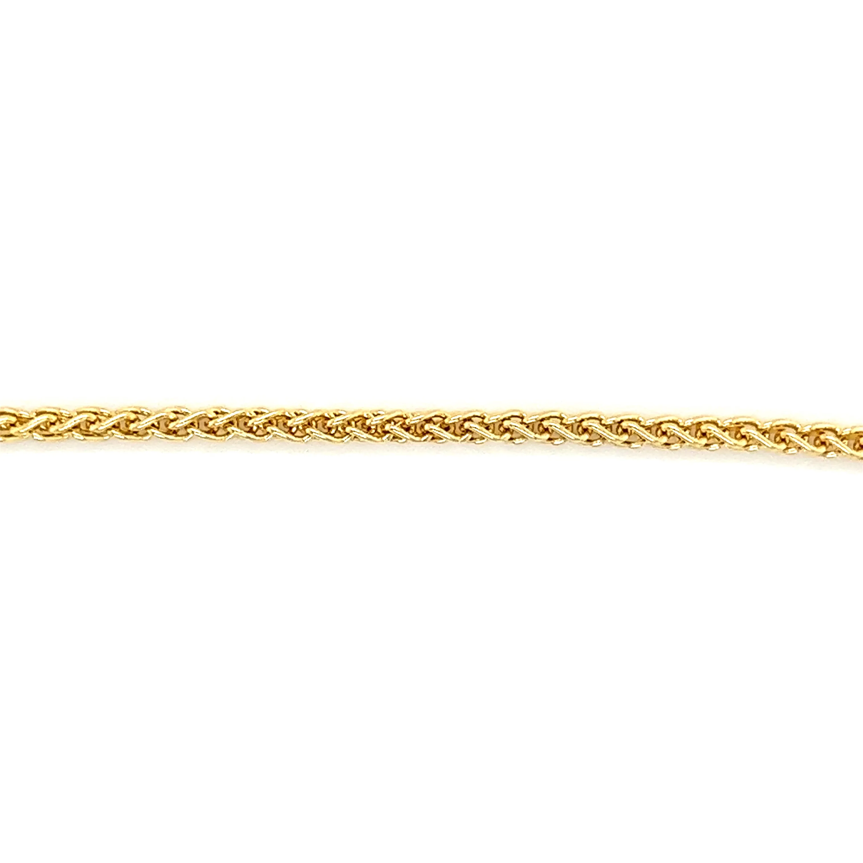 Wheat Chain 2.1mm with 18in Length in 14K Yellow Gold