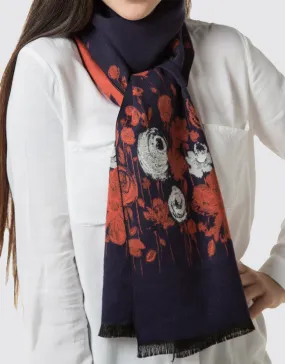 Wintry Blossom Fashion Scarf