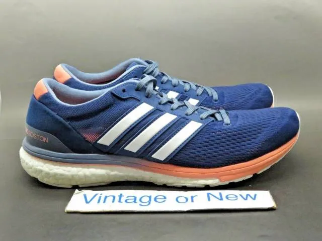 Women's adidas adizero boston 6 nobel indigo running shoes bb6418 sz 9