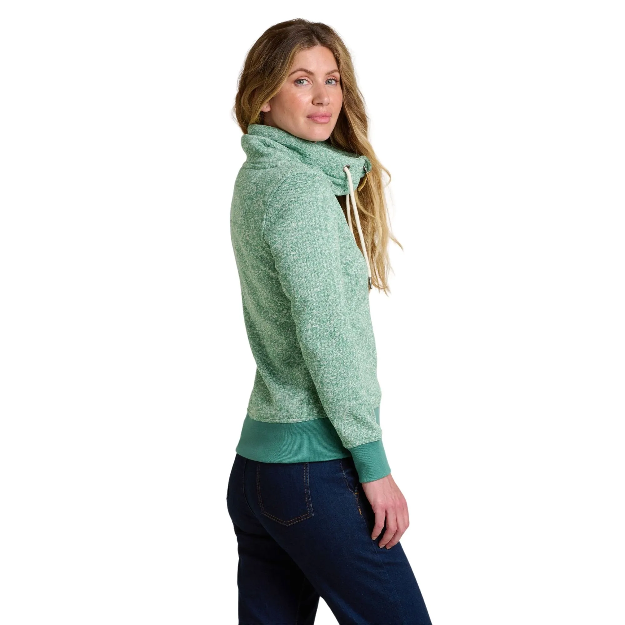 Womens Full Zip High Neck Sweatshirt